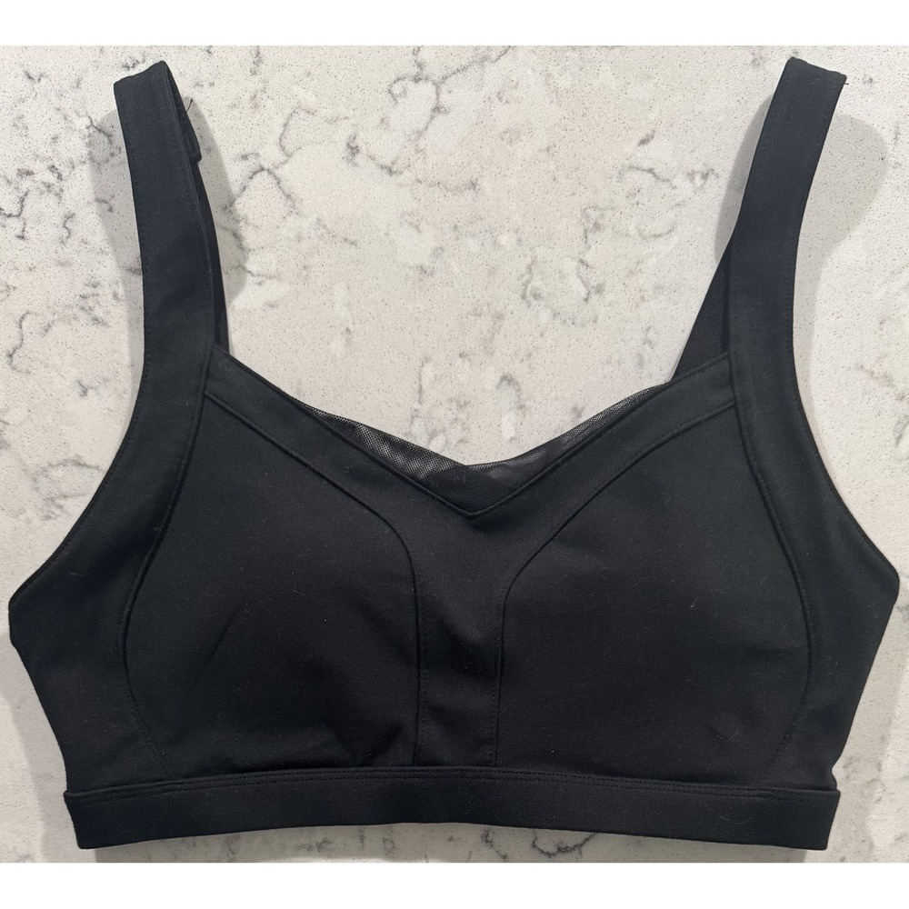 Fabletics Sports Bra Womens Small Black High Impact Gym Yoga Performance Logo